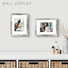 image:imageGolden State Art 16x24 Blue Picture Frame Mat for 12x18 Real Glass  Wall Mount Display Horizontally or Vertically Photo Art Poster or Print Display Blue Frame FinishWeathered White