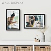image:imageGolden State Art 16x24 Blue Picture Frame Mat for 12x18 Real Glass  Wall Mount Display Horizontally or Vertically Photo Art Poster or Print Display Blue Frame FinishBlack