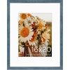 image:imageGolden State Art 16x24 Blue Picture Frame Mat for 12x18 Real Glass  Wall Mount Display Horizontally or Vertically Photo Art Poster or Print Display Blue Frame FinishBlue