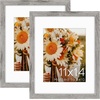 image:imageGolden State Art 16x24 Blue Picture Frame Mat for 12x18 Real Glass  Wall Mount Display Horizontally or Vertically Photo Art Poster or Print Display Blue Frame FinishGray