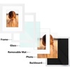 image:imageGolden State Art 16x24 Blue Picture Frame Mat for 12x18 Real Glass  Wall Mount Display Horizontally or Vertically Photo Art Poster or Print Display Blue Frame FinishWhite