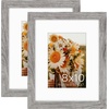 image:imageGolden State Art 16x24 Blue Picture Frame Mat for 12x18 Real Glass  Wall Mount Display Horizontally or Vertically Photo Art Poster or Print Display Blue Frame FinishGray
