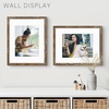 image:imageGolden State Art 16x24 Blue Picture Frame Mat for 12x18 Real Glass  Wall Mount Display Horizontally or Vertically Photo Art Poster or Print Display Blue Frame FinishLight Brown