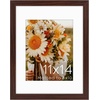 image:imageGolden State Art 16x24 Blue Picture Frame Mat for 12x18 Real Glass  Wall Mount Display Horizontally or Vertically Photo Art Poster or Print Display Blue Frame FinishWalnut