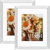 image:imageGolden State Art 16x24 Blue Picture Frame Mat for 12x18 Real Glass  Wall Mount Display Horizontally or Vertically Photo Art Poster or Print Display Blue Frame FinishSilver