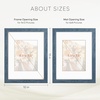 image:imageGolden State Art 16x24 Blue Picture Frame Mat for 12x18 Real Glass  Wall Mount Display Horizontally or Vertically Photo Art Poster or Print Display Blue Frame FinishBlue