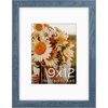 image:imageGolden State Art 16x24 Blue Picture Frame Mat for 12x18 Real Glass  Wall Mount Display Horizontally or Vertically Photo Art Poster or Print Display Blue Frame FinishBlue