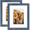 image:imageGolden State Art 16x24 Blue Picture Frame Mat for 12x18 Real Glass  Wall Mount Display Horizontally or Vertically Photo Art Poster or Print Display Blue Frame FinishBlue
