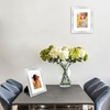 image:imageGolden State Art 16x24 Blue Picture Frame Mat for 12x18 Real Glass  Wall Mount Display Horizontally or Vertically Photo Art Poster or Print Display Blue Frame FinishSilver