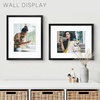 image:imageGolden State Art 16x24 Blue Picture Frame Mat for 12x18 Real Glass  Wall Mount Display Horizontally or Vertically Photo Art Poster or Print Display Blue Frame FinishBlack
