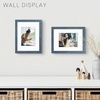 image:imageGolden State Art 16x24 Blue Picture Frame Mat for 12x18 Real Glass  Wall Mount Display Horizontally or Vertically Photo Art Poster or Print Display Blue Frame FinishBlue