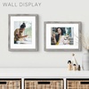 image:imageGolden State Art 16x24 Blue Picture Frame Mat for 12x18 Real Glass  Wall Mount Display Horizontally or Vertically Photo Art Poster or Print Display Blue Frame FinishGray