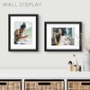 image:imageGolden State Art 16x24 Blue Picture Frame Mat for 12x18 Real Glass  Wall Mount Display Horizontally or Vertically Photo Art Poster or Print Display Blue Frame FinishBlack