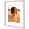 image:imageGolden State Art 16x24 Blue Picture Frame Mat for 12x18 Real Glass  Wall Mount Display Horizontally or Vertically Photo Art Poster or Print Display Blue Frame FinishPink