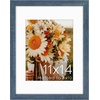 image:imageGolden State Art 16x24 Blue Picture Frame Mat for 12x18 Real Glass  Wall Mount Display Horizontally or Vertically Photo Art Poster or Print Display Blue Frame FinishBlue