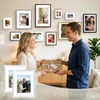 image:imageGolden State Art 16x24 Blue Picture Frame Mat for 12x18 Real Glass  Wall Mount Display Horizontally or Vertically Photo Art Poster or Print Display Blue Frame FinishSilver