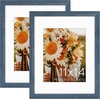 image:imageGolden State Art 16x24 Blue Picture Frame Mat for 12x18 Real Glass  Wall Mount Display Horizontally or Vertically Photo Art Poster or Print Display Blue Frame FinishBlue