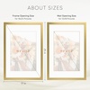 image:imageGolden State Art 16x24 Blue Picture Frame Mat for 12x18 Real Glass  Wall Mount Display Horizontally or Vertically Photo Art Poster or Print Display Blue Frame FinishGold