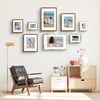 image:imageGolden State Art 16x24 Blue Picture Frame Mat for 12x18 Real Glass  Wall Mount Display Horizontally or Vertically Photo Art Poster or Print Display Blue Frame FinishLight Brown