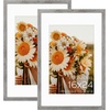 image:imageGolden State Art 16x24 Blue Picture Frame Mat for 12x18 Real Glass  Wall Mount Display Horizontally or Vertically Photo Art Poster or Print Display Blue Frame FinishGray