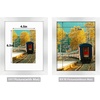 image:imageGolden State Art 16x24 Blue Picture Frame Mat for 12x18 Real Glass  Wall Mount Display Horizontally or Vertically Photo Art Poster or Print Display Blue Frame FinishSilver
