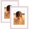 image:imageGolden State Art 16x24 Blue Picture Frame Mat for 12x18 Real Glass  Wall Mount Display Horizontally or Vertically Photo Art Poster or Print Display Blue Frame FinishPink