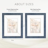 image:imageGolden State Art 16x24 Blue Picture Frame Mat for 12x18 Real Glass  Wall Mount Display Horizontally or Vertically Photo Art Poster or Print Display Blue Frame FinishBlue