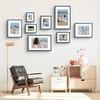 image:imageGolden State Art 16x24 Blue Picture Frame Mat for 12x18 Real Glass  Wall Mount Display Horizontally or Vertically Photo Art Poster or Print Display Blue Frame FinishBlue