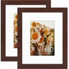image:imageGolden State Art 16x24 Blue Picture Frame Mat for 12x18 Real Glass  Wall Mount Display Horizontally or Vertically Photo Art Poster or Print Display Blue Frame FinishWalnut