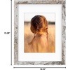 image:imageGolden State Art 16x24 Blue Picture Frame Mat for 12x18 Real Glass  Wall Mount Display Horizontally or Vertically Photo Art Poster or Print Display Blue Frame FinishWeathered White