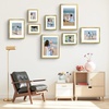 image:imageGolden State Art 16x24 Blue Picture Frame Mat for 12x18 Real Glass  Wall Mount Display Horizontally or Vertically Photo Art Poster or Print Display Blue Frame FinishGold