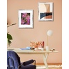image:imageGolden State Art 16x24 Blue Picture Frame Mat for 12x18 Real Glass  Wall Mount Display Horizontally or Vertically Photo Art Poster or Print Display Blue Frame FinishWeathered White