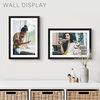 image:imageGolden State Art 16x24 Blue Picture Frame Mat for 12x18 Real Glass  Wall Mount Display Horizontally or Vertically Photo Art Poster or Print Display Blue Frame FinishBlack