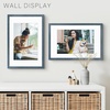 image:imageGolden State Art 16x24 Blue Picture Frame Mat for 12x18 Real Glass  Wall Mount Display Horizontally or Vertically Photo Art Poster or Print Display Blue Frame FinishBlue