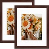image:imageGolden State Art 16x24 Blue Picture Frame Mat for 12x18 Real Glass  Wall Mount Display Horizontally or Vertically Photo Art Poster or Print Display Blue Frame FinishWalnut