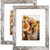 image:imageGolden State Art 16x24 Blue Picture Frame Mat for 12x18 Real Glass  Wall Mount Display Horizontally or Vertically Photo Art Poster or Print Display Blue Frame FinishWeathered White