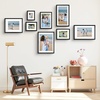 image:imageGolden State Art 16x24 Blue Picture Frame Mat for 12x18 Real Glass  Wall Mount Display Horizontally or Vertically Photo Art Poster or Print Display Blue Frame FinishBlack