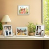 image:imageGolden State Art 3 Pack 8x10 Dark Gray Picture Frame Wall Mount  Farmhouse Rustic Photo Frame with HD Plastic Cover for Wall HangingBeige