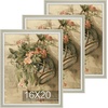 image:imageGolden State Art 3 Pack 8x10 Dark Gray Picture Frame Wall Mount  Farmhouse Rustic Photo Frame with HD Plastic Cover for Wall HangingLight Gray