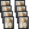 image:imageGolden State Art 4x6 Picture Frames Set of 8 White  Family Frames Set with Plexiglass for Wall or Tabletop Horizontal or Vertical DisplaysBlack