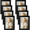 image:imageGolden State Art 4x6 Picture Frames Set of 8 White  Family Frames Set with Plexiglass for Wall or Tabletop Horizontal or Vertical DisplaysBlack