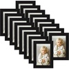 image:imageGolden State Art 4x6 Picture Frames Set of 8 White  Family Frames Set with Plexiglass for Wall or Tabletop Horizontal or Vertical DisplaysBlack