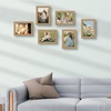 image:imageGolden State Art 4x6 Picture Frames Set of 8 White  Family Frames Set with Plexiglass for Wall or Tabletop Horizontal or Vertical DisplaysBrown