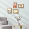 image:imageGolden State Art 4x6 Picture Frames Set of 8 White  Family Frames Set with Plexiglass for Wall or Tabletop Horizontal or Vertical DisplaysBrown