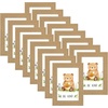 image:imageGolden State Art 4x6 Picture Frames Set of 8 White  Family Frames Set with Plexiglass for Wall or Tabletop Horizontal or Vertical DisplaysBrown