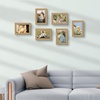 image:imageGolden State Art 4x6 Picture Frames Set of 8 White  Family Frames Set with Plexiglass for Wall or Tabletop Horizontal or Vertical DisplaysBrown