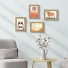 image:imageGolden State Art 4x6 Picture Frames Set of 8 White  Family Frames Set with Plexiglass for Wall or Tabletop Horizontal or Vertical DisplaysBrown