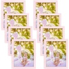 image:imageGolden State Art 4x6 Picture Frames Set of 8 White  Family Frames Set with Plexiglass for Wall or Tabletop Horizontal or Vertical DisplaysPink