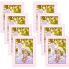 image:imageGolden State Art 4x6 Picture Frames Set of 8 White  Family Frames Set with Plexiglass for Wall or Tabletop Horizontal or Vertical DisplaysPink