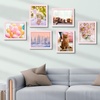 image:imageGolden State Art 4x6 Picture Frames Set of 8 White  Family Frames Set with Plexiglass for Wall or Tabletop Horizontal or Vertical DisplaysPink